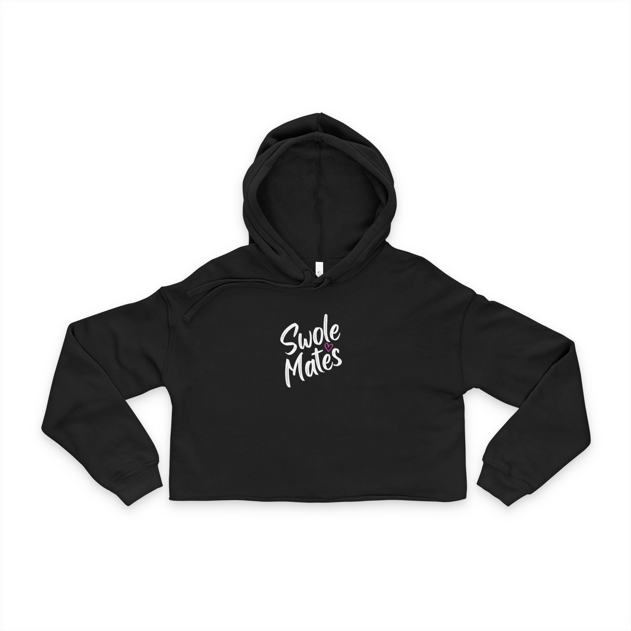Swole Mates Cropped Hoodie - Women's Fitness Gym Hoodie - Swole Mates